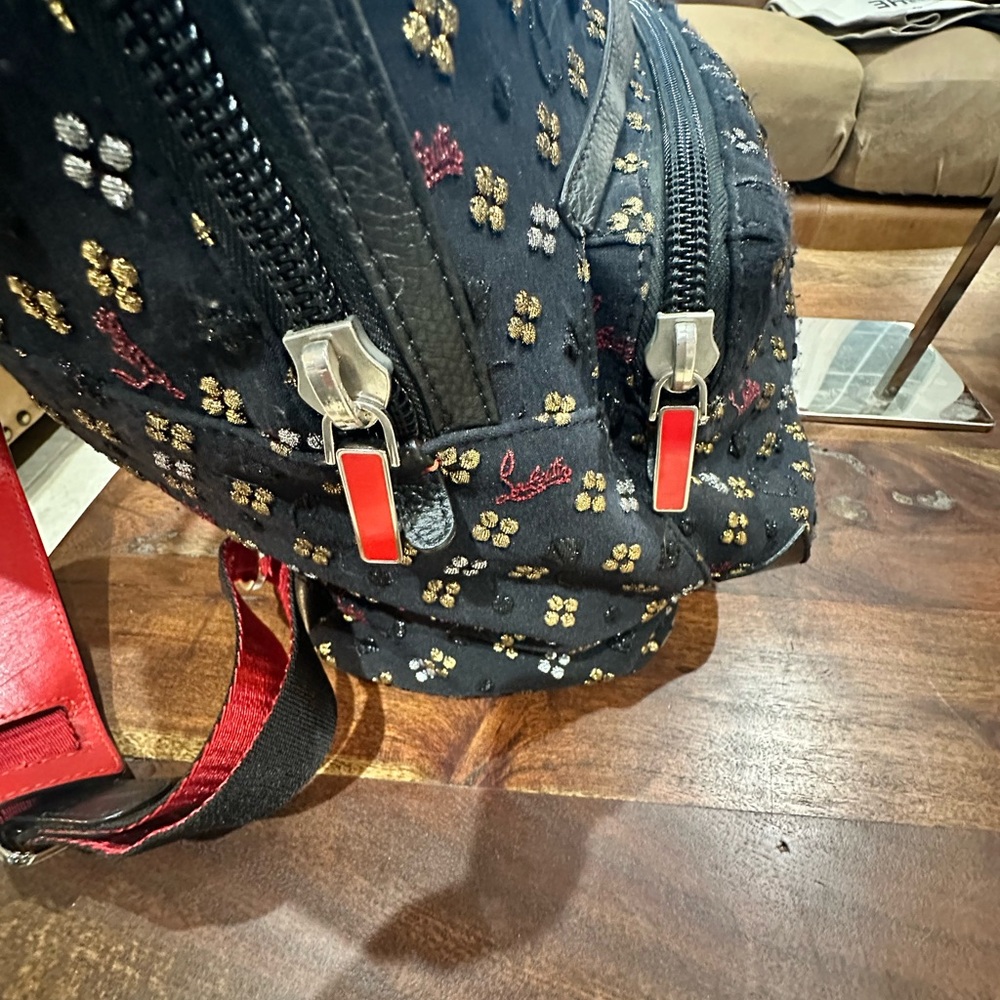 ❌❌SOLD❌❌Christian Louboutin Black and Gold Backpack - Picture 10 of 14